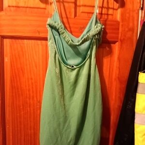 Ruda little green metallic party dress size large (runs small)